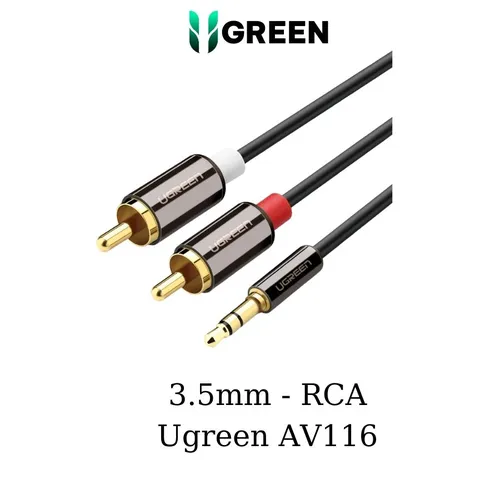 Cáp âm thanh 1 ra 2 RCA 2M Ugreen 10584
