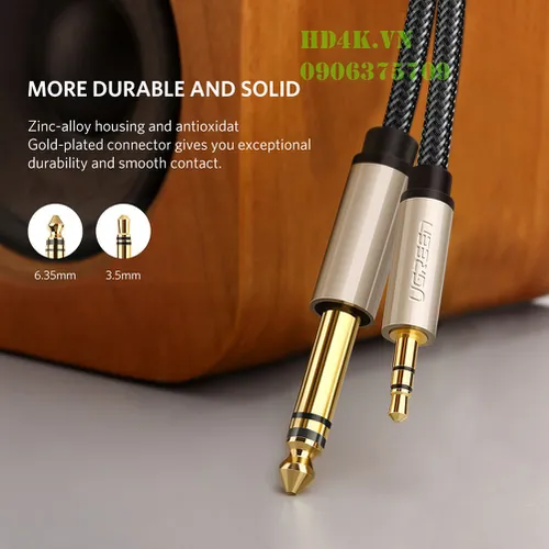 Cáp âm thanh 3.5mm to 6.5mm dài 5m Ugreen 40806