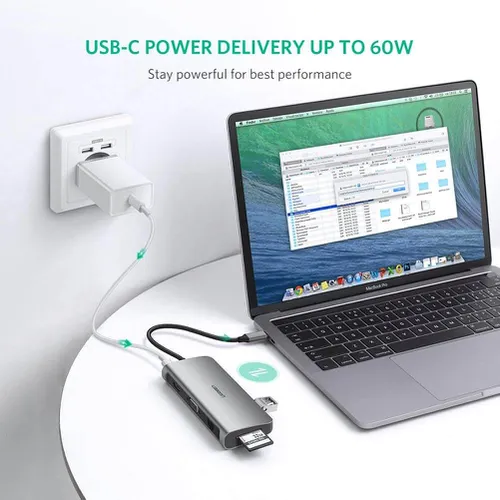 Bộ chuyển USB Type C to HDMI, VGA , USB 3.0 , LAN 1Gbps , Card Reader  Ugreen 40873