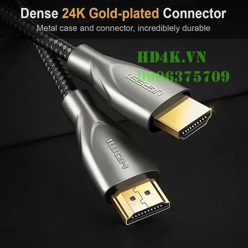 Cáp HDMI 2.0 Carbon 1m chuẩn 4K@60MHz Ugreen 50106