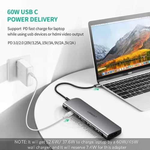 Bộ chuyển Type C to HDMI + Hub USB 3.0 Ugreen 50209