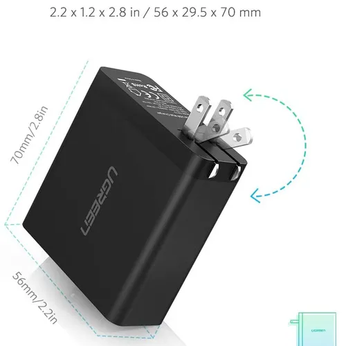 Củ sạc 2 cổng Type C và USB  Ugreen 50457
