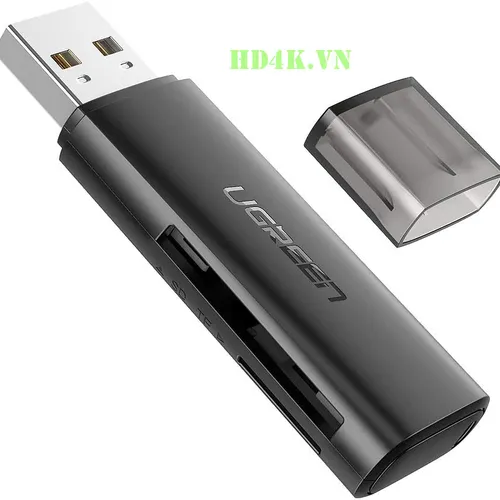 Đầu đọc thẻ USB 2.0 hỗ trợ SD/TF Ugreen 60721