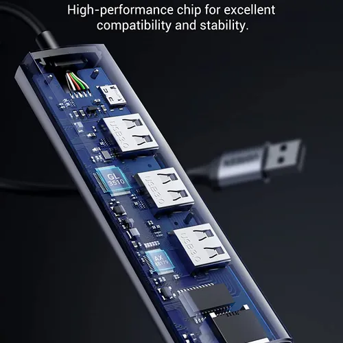 Bộ chia USB 3.0 ra 3 cổng USB 3.0 + Lan 1000Mbps Ugreen 60812