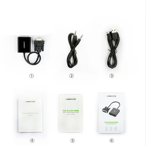 Cáp chuyển VGA sang HDMI + Auido Ugreen 60814