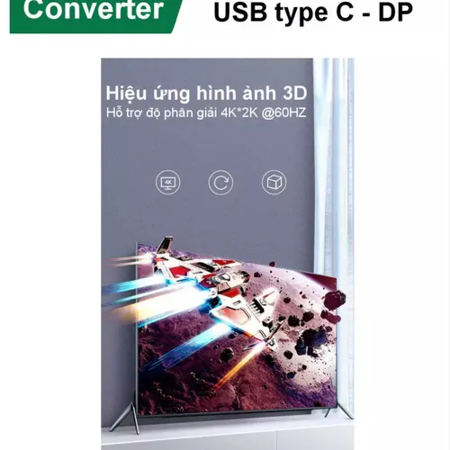Đầu chuyển Type C to Displayport (âm) Ugreen 70451