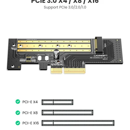 Card chuyển đổi SSD NVMe M.2 PCIe 2280 to PCI-E 3.0 4X Ugreen 70503