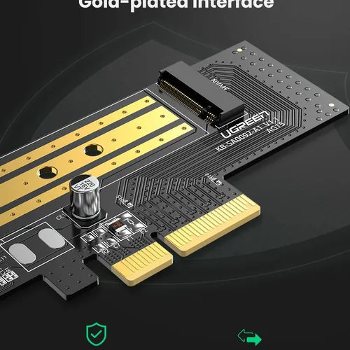 Card chuyển đổi SSD NVMe M.2 PCIe 2280 to PCI-E 3.0 4X Ugreen 70503