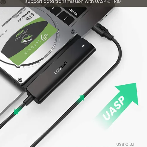 Cáp chuyển Type C to SATA ổ cứng 2.5 inch dài 50cm Ugreen 70610