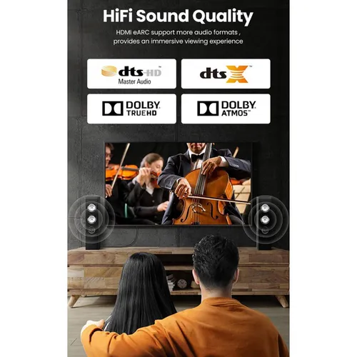Cáp HDMI 2.1 sợi quang dài 15m hỗ trợ 8K/60Hz 4K/120Hz Ugreen 80407
