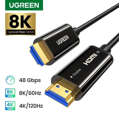 Cáp HDMI 2.1 sợi quang dài 15m hỗ trợ 8K/60Hz 4K/120Hz Ugreen 80407