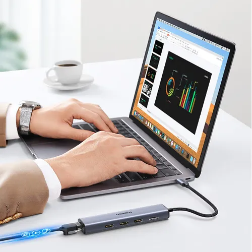 Bộ chuyển Type C to HDMI +  USB 3.0 + Lan Gigabit Ugreen 20934