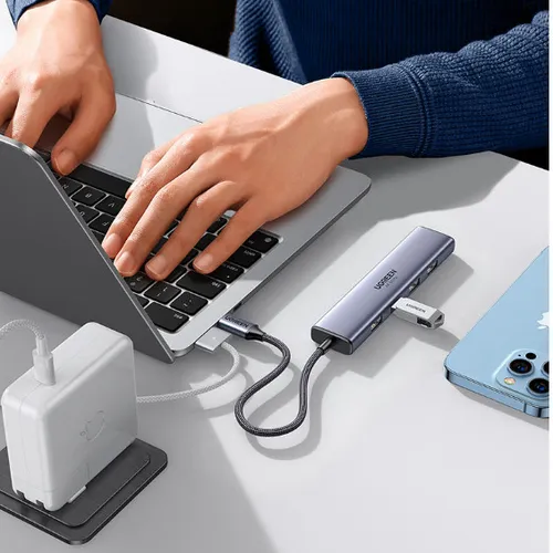 Bộ chuyển Type C to HDMI + 4 cổng USB 3.0 Ugreen 20955