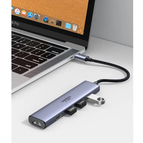 Bộ chuyển Type C to HDMI + 4 cổng USB 3.0 Ugreen 20955