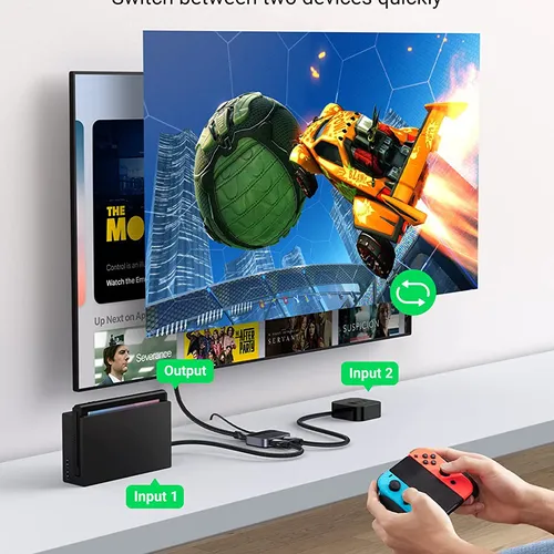 Bộ gộp HDMI 2 ra 1 hỗ trợ 8k@60hz Ugreen 90385