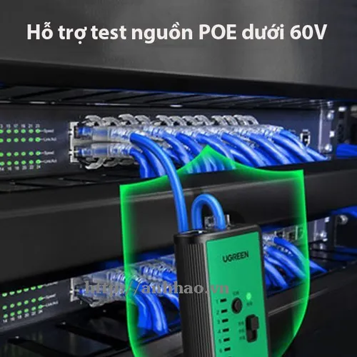 Thiết bị kiểm tra tín hiệu RJ11 RJ12 RJ45 dây mạng dây điện thoại Network Cabe Tester Ugreen 10951