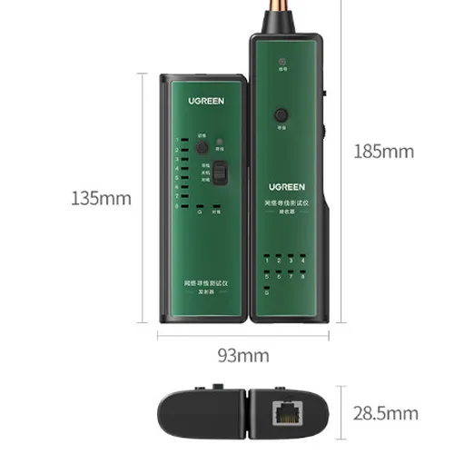 Thiết bị kiểm tra tín hiệu RJ11 RJ12 RJ45 dây mạng dây điện thoại Network Cabe Tester Ugreen 10951
