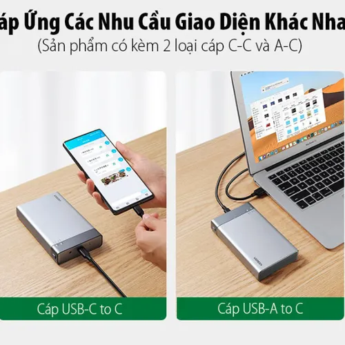 Box đọc ổ cứng 2.5 Dual Ugreen 80857
