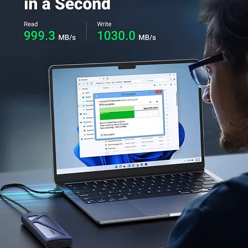 Box ổ cứng SSD M.2 B&M-Key & M-Key NVME - PCIE 3.0 USB Type-C 3.2 GEN2 Ugreen 90541