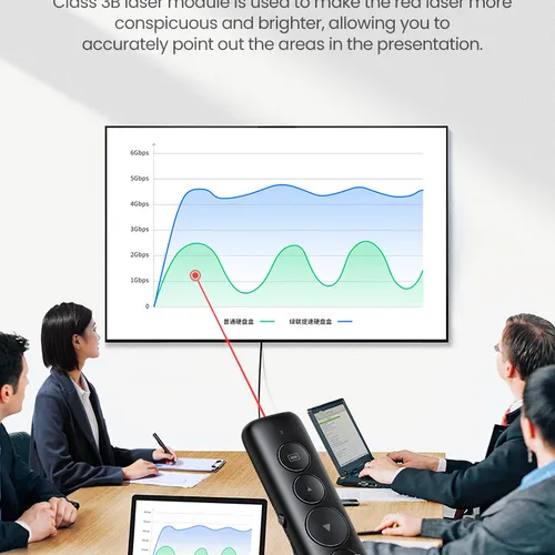 Bút trình chiếu không dây 2.4Ghz màu đen Ugreen 50654