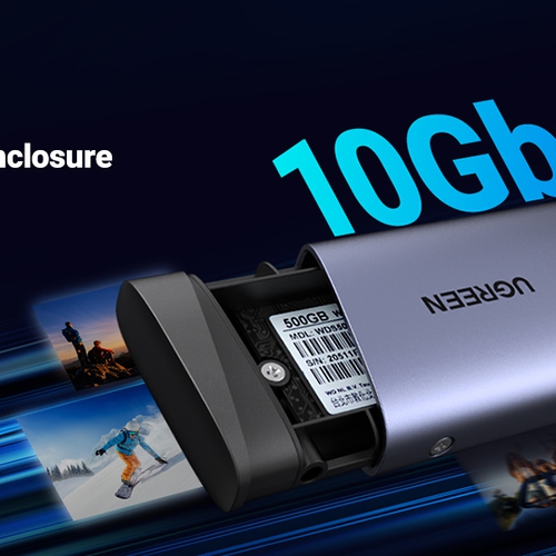 Thiết bị đựng ổ cứng cỡ M.2 dùng để kết nối ổ cứng Sata NVME với máy tính qua cổng usb-C Ugreen 35267 CM767