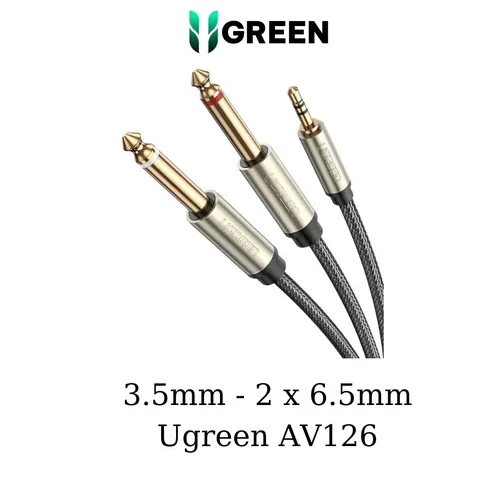 Cáp âm thanh 3.5mm to 6.5mm dài 3m Ugreen 10618