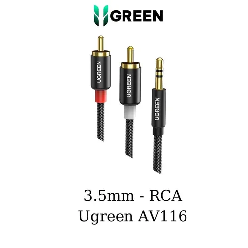 Cáp âm thanh 1 ra 2 RCA dài 2M Ugreen 60241
