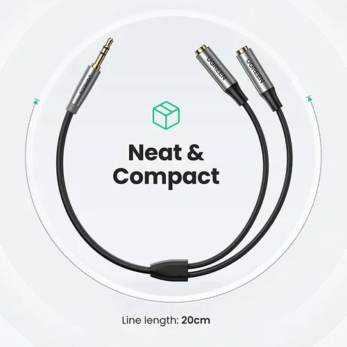 Cáp chia âm thanh 3.5mm 1 ra 2 Ugreen 50253