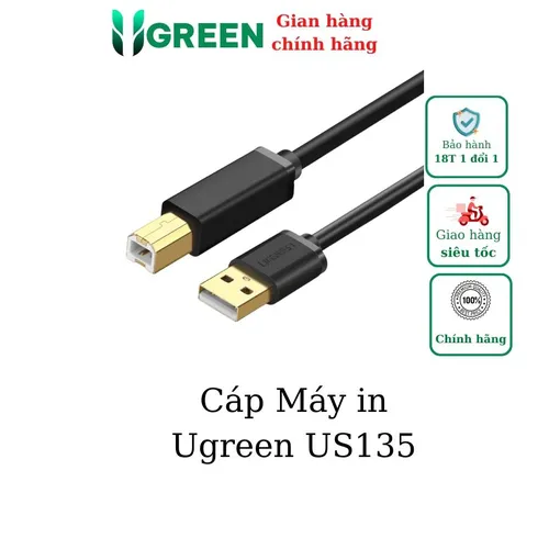 Cáp máy in USB 2.0 5m Ugreen 10352