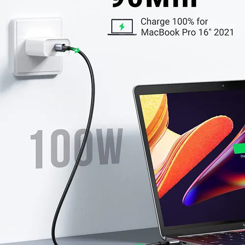 Cáp USB Type C dài 0.5m PD 100W Ugreen 20478