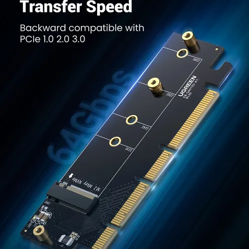Card PCIe 4.0(16×) to M.2 NVMe Expansion Card Ugreen 30715