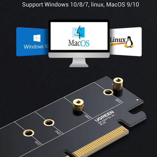 Card PCIe 4.0(16×) to M.2 NVMe Expansion Card Ugreen 30715