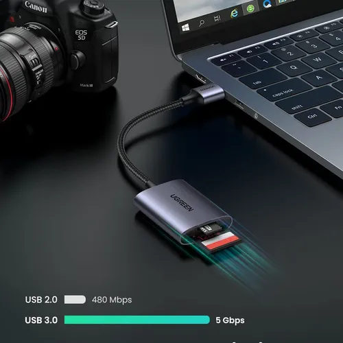 Đầu đọc thẻ SD/TF chuẩn USB 3.0 Ugreen 80887