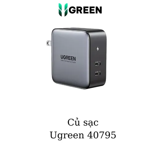 Củ sạc nhanh 100W GaN Nexode 2 cổng USB Type-C PD3.0 Ugreen 40795
