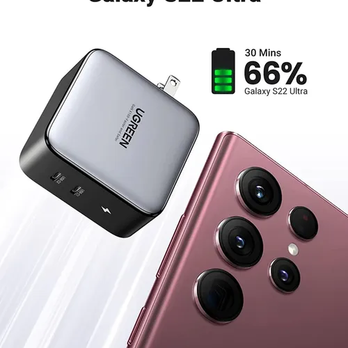 Củ sạc nhanh 100W GaN Nexode 2 cổng USB Type-C PD3.0 Ugreen 40795