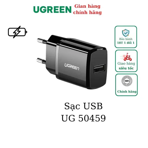 Củ sạc điện thoại USB-A 2.1A Ugreen 50459