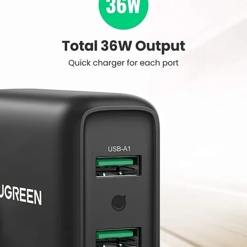 Củ sạc nhanh 36W 2 cổng USB  3.0 18W Ugreen 70151