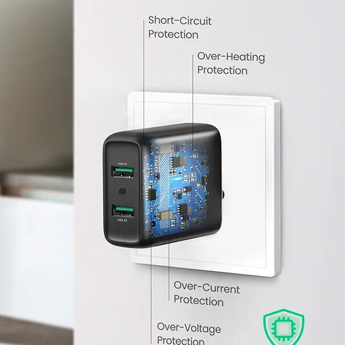 Củ sạc nhanh 36W 2 cổng USB  3.0 18W Ugreen 70151