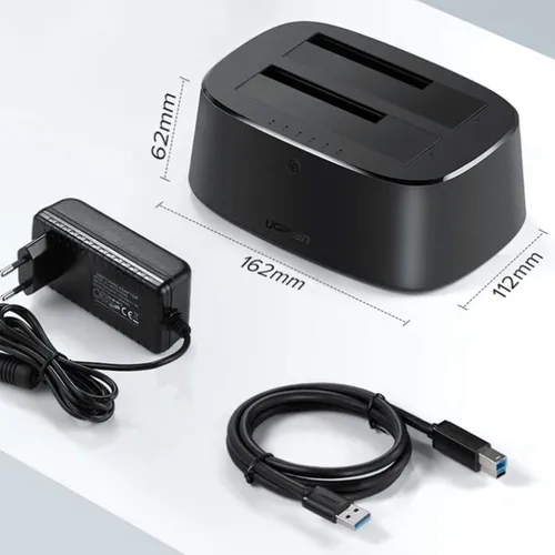 Hộp đựng ổ cứng Docking 2.5/3.5inch Sata/USB 3.0 hỗ trợ 12TB Ugreen 50857