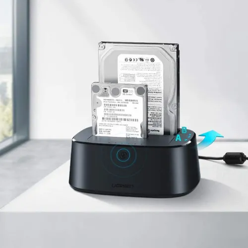 Hộp đựng ổ cứng Docking 2.5/3.5inch Sata/USB 3.0 hỗ trợ 12TB Ugreen 50857