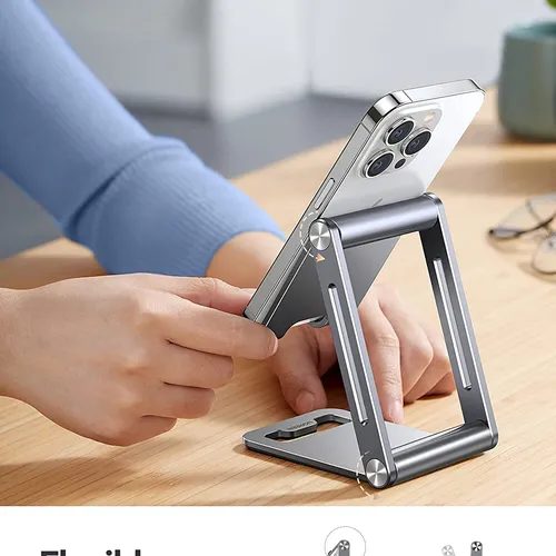 Giá đỡ Điện Thoại bằng nhôm có thể trượt Màu Xám Ugreen 80708