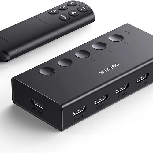 Bộ gộp HDMI chuẩn 2.0 5 vào 1 ra hỗ trợ 4K 60Hz Ugreen 90512
