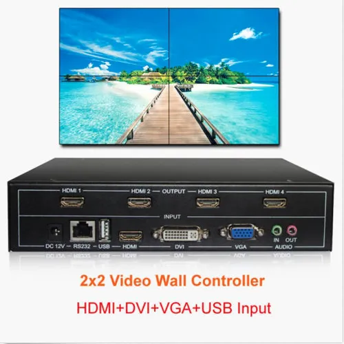 Bộ ghép màn hình Tivi Wall Controller - 4 màn hình MEIJIA