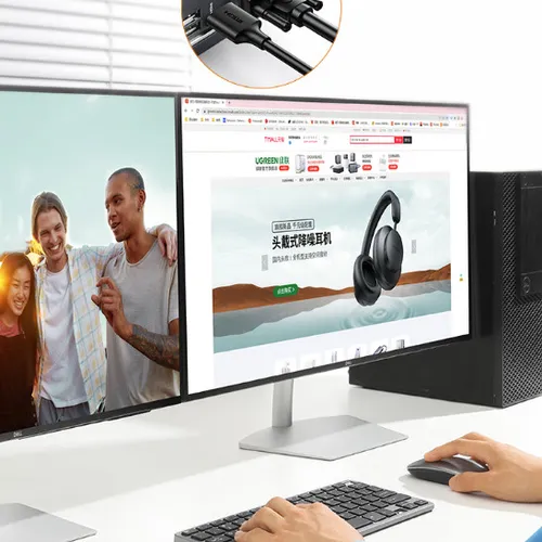 Cáp chuyển HDMI to VGA hỗ trợ nguồn Ugreen 90813