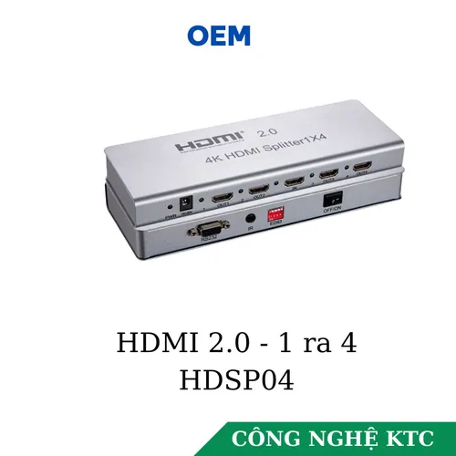 Bộ chia HDMI 1 ra 4 chuẩn 2.0, 4K 60Hz, EDID SHENG HDSP04