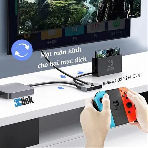 Bộ chuyển mạch HDMI 2.0 2 vào 1 ra JASOZ T-G147