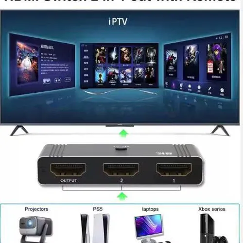 Bộ chuyển mạch 2 chiều HDMI 2.0 2 vào 1 ra hỗ trợ 8K Jasoz T-G175