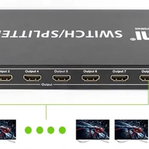 Bộ chia HDMI 2 ra 8 hỗ trợ 4K@60Hz KTECH