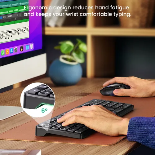 Bàn phím không dây 2.4Ghz dùng cho máy tính laptop chất liệu nhựa ABS màu đen Ugreen 90250