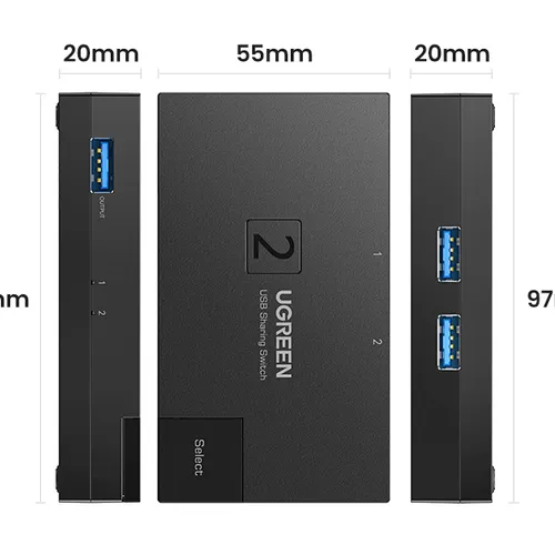 Bộ gộp USB 3.0 2  ra 1 Ugreen 15149